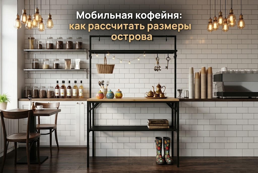    Оптимальные габариты мобильного кухонного острова для коммерческого использования GROSTAT