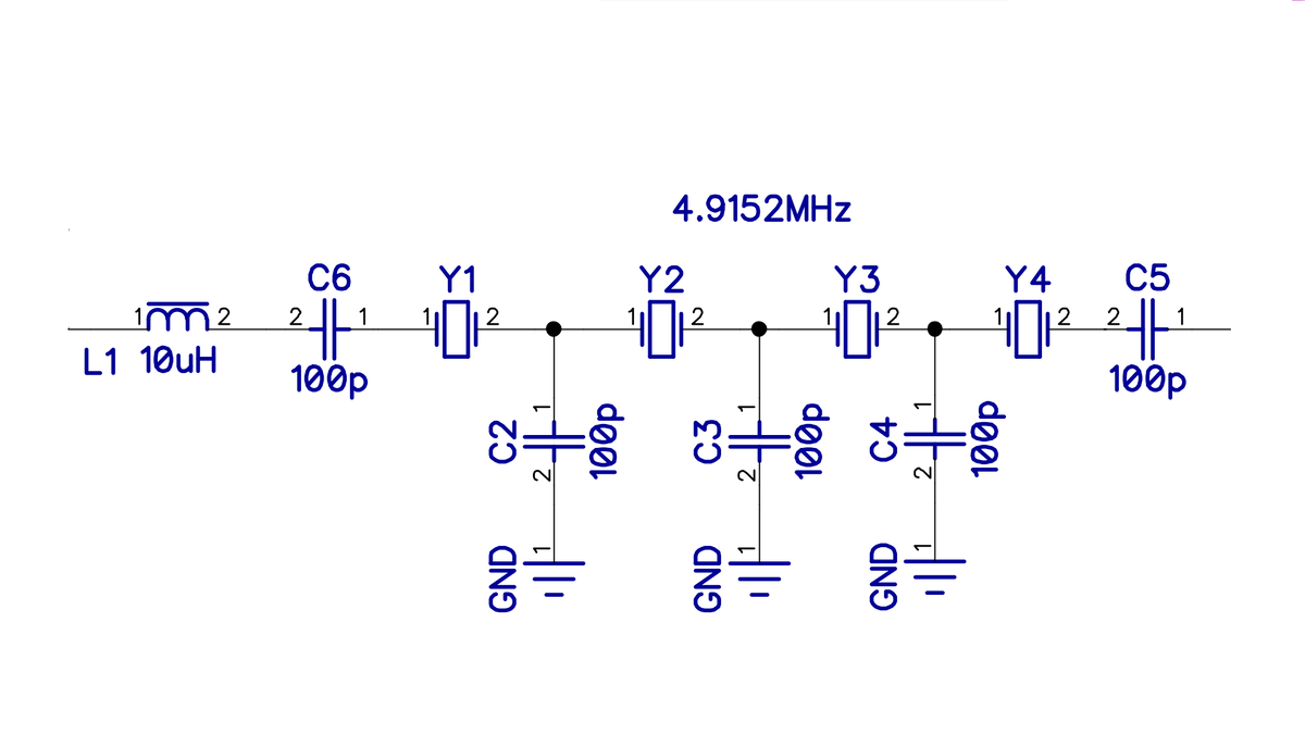 Кварцевый фильтр PFR3. Основа - кварцы на 4,9152 МГц