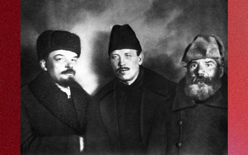 Владимир Ленин, Демьян Бедный и крестьянин. 1918–1919 годы