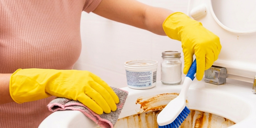 Чем отмыть ржавчину в унитазе без вреда для эмали
