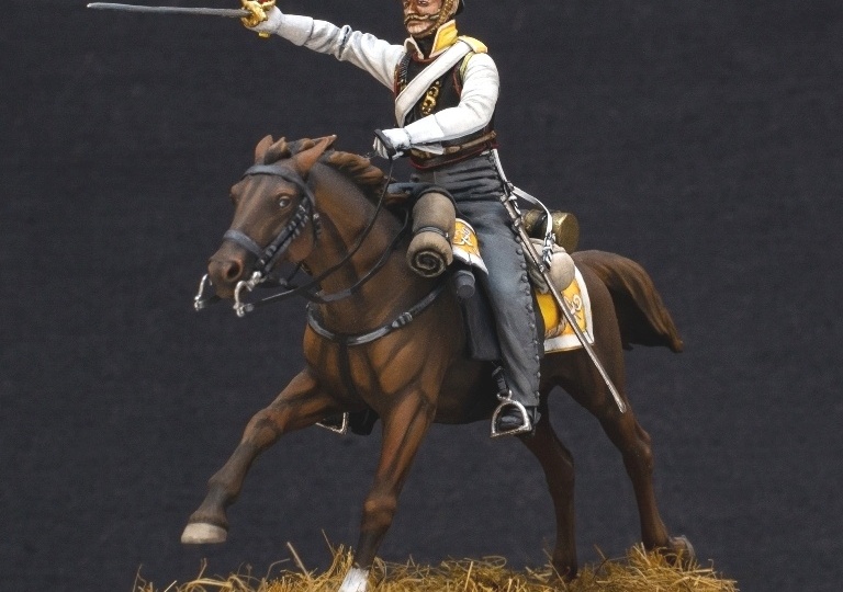 Рядовой армейских кирасирских полков. 1812 - 1814. Цвета обмундирования соответствуют Астраханскому кирасирскому полку.