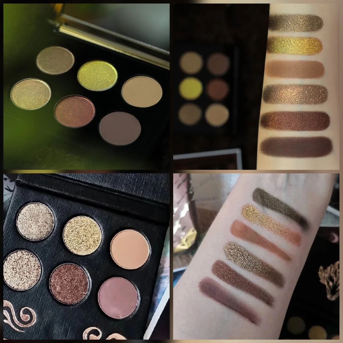 Палетка теней от бренда "Tammy Tanuka" : Умиротворенный земляной дракон. Верхние фото - ребрендинг с сайта бренда, а нижние мои. 