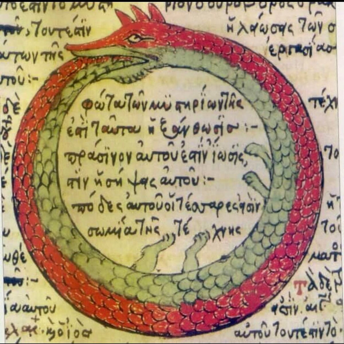 Уроборос — это древний символ змеи (или дракона), кусающей собственный хвост. На первый взгляд — парадоксальный образ, но именно в этом парадоксе и заключена его сила.
