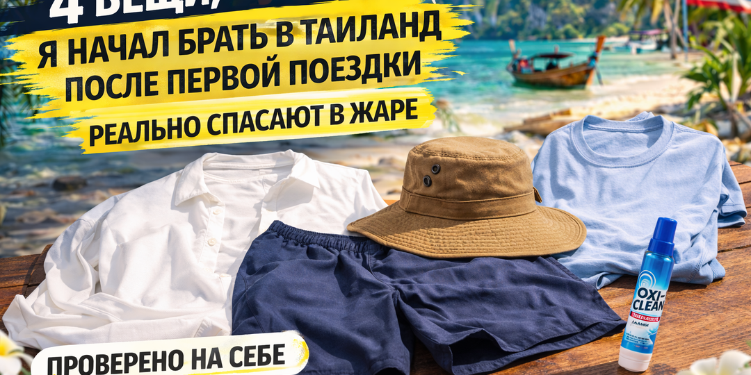 4 вещи, которые я начал брать в Таиланд после первой поездки — реально спасают в жаре