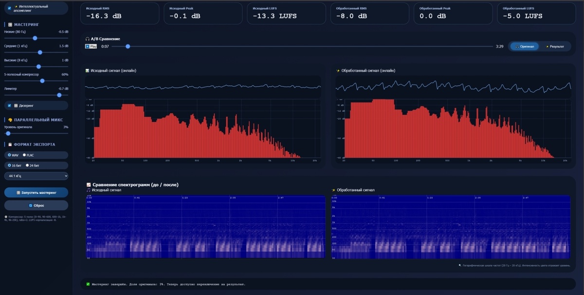 Интерфейс одной из версий программы конвертера mp3 в wav