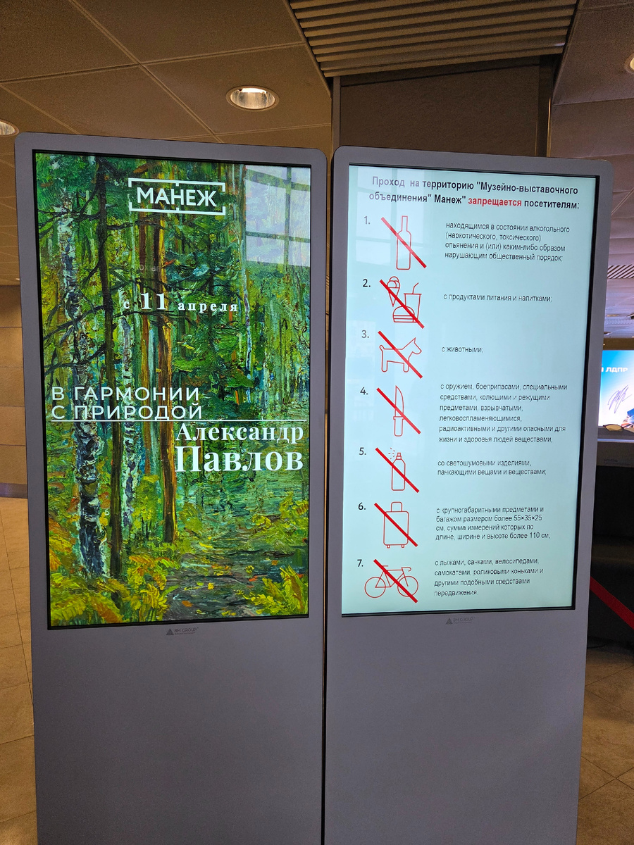 Стенд у входа в ЦВЗ Манеж