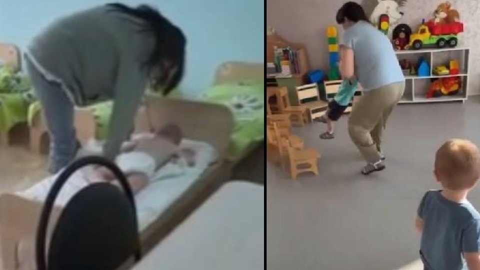 Била по голове, поднимала за шею: В Архангельской области сняли издевательства воспитателя детсада над детьми