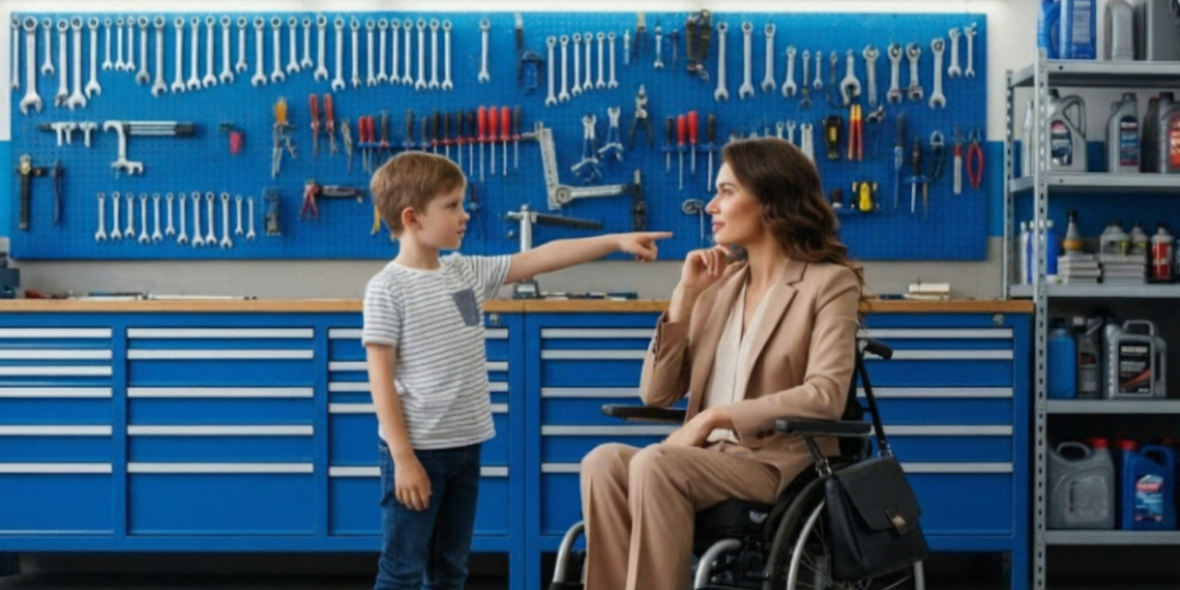 «Мой папа починит твои ноги», — сказал мальчик богатой женщине в инвалидном кресле. Она лишь рассмеялась