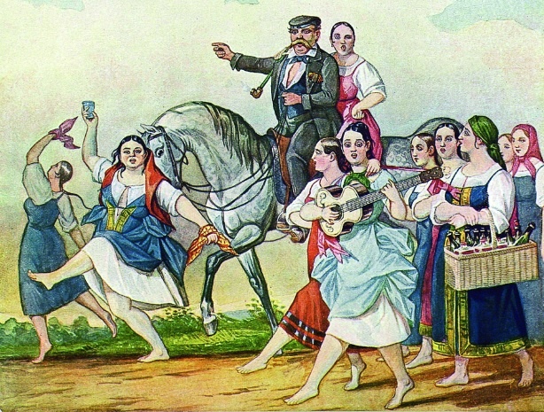 Гарем помещика. Худ. К.К. Гампельн. XIX век