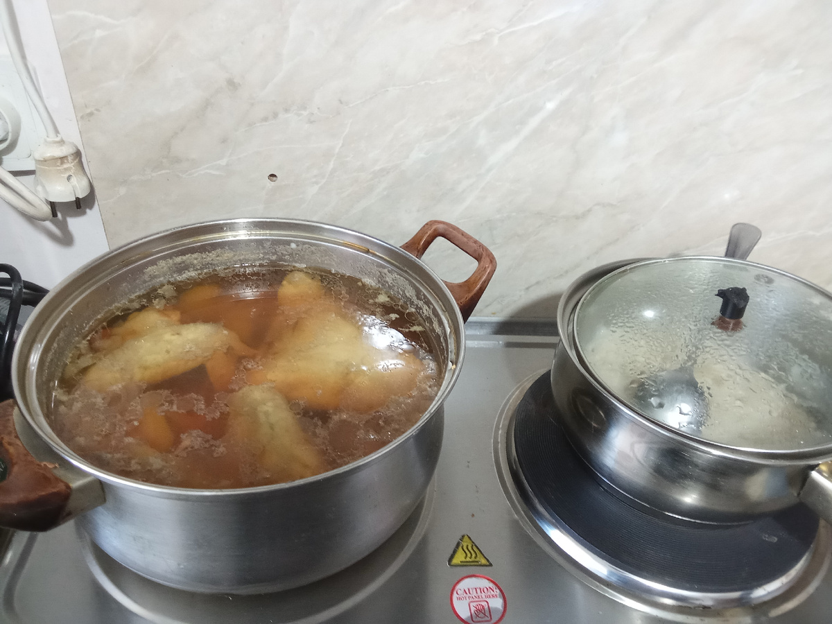  Готов суп и каша.