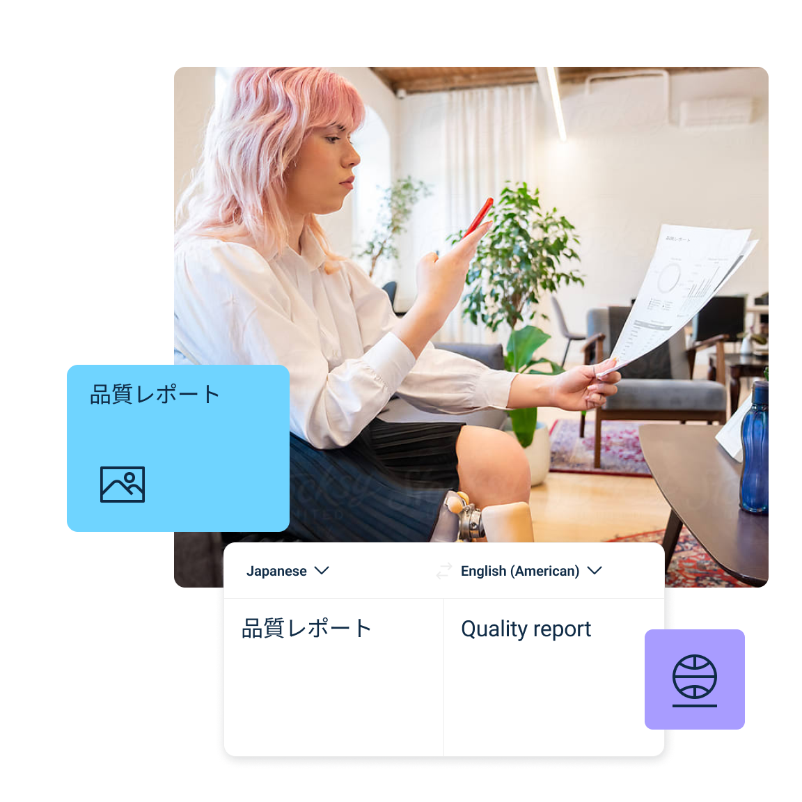    Интерфейс DeepL для перевода изображений с мгновенным захватом текста. Источник: deepl.com
