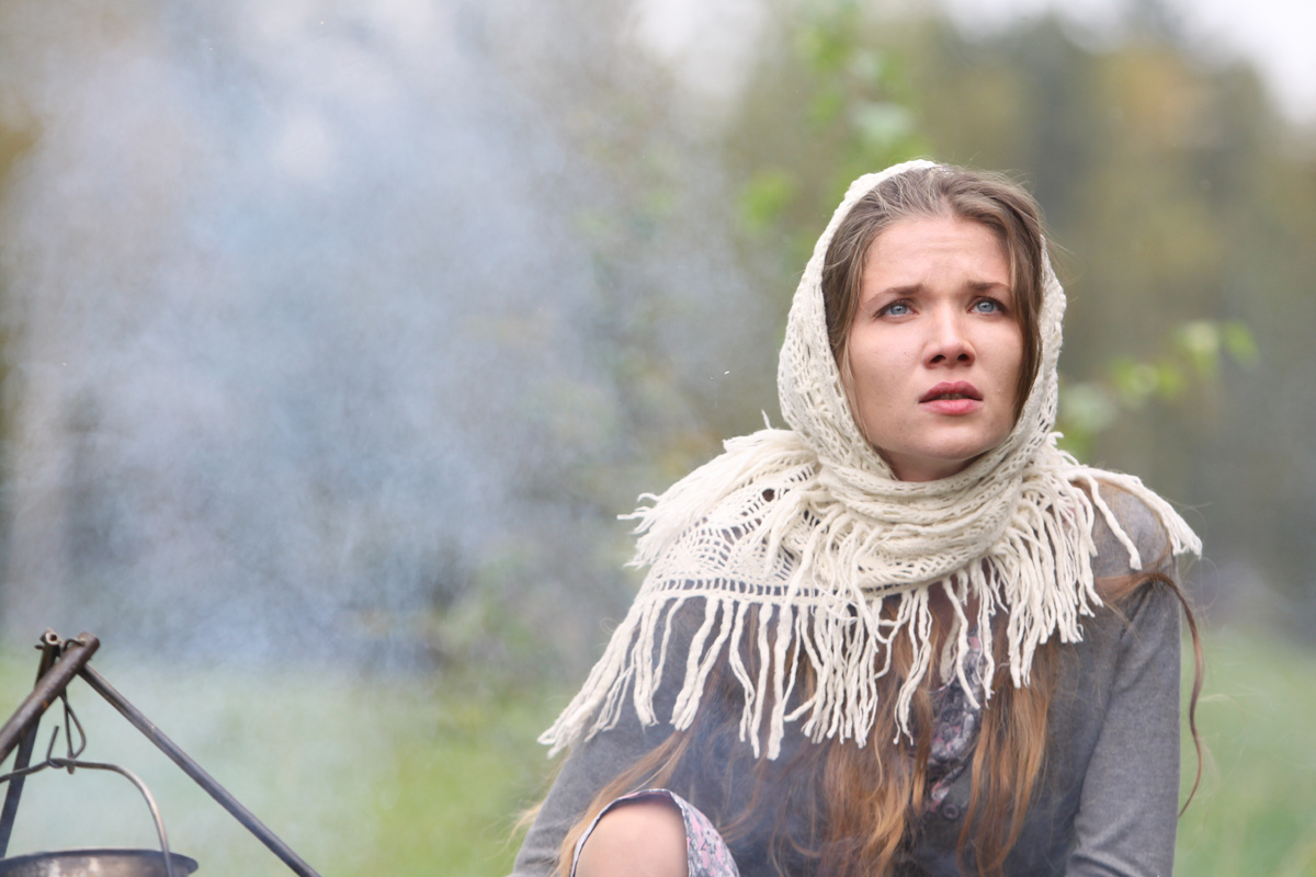 Анастасия Веденская на съёмках сериала «Кремень»