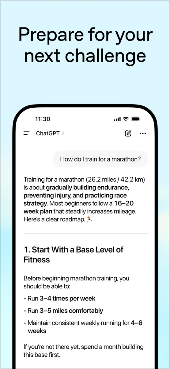    Экран чата ChatGPT с развёрнутым текстовым ответом — главный рабочий интерфейс приложения. Источник: openai.com