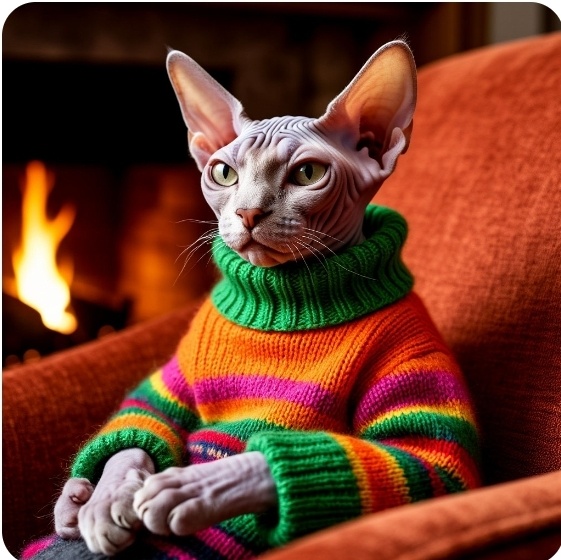 Кот в свитере