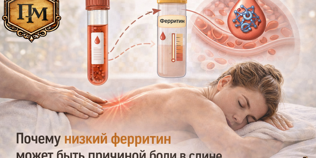 🔥 Почему низкий ферритин может быть причиной боли в спине (и почему массаж помогает только временно)