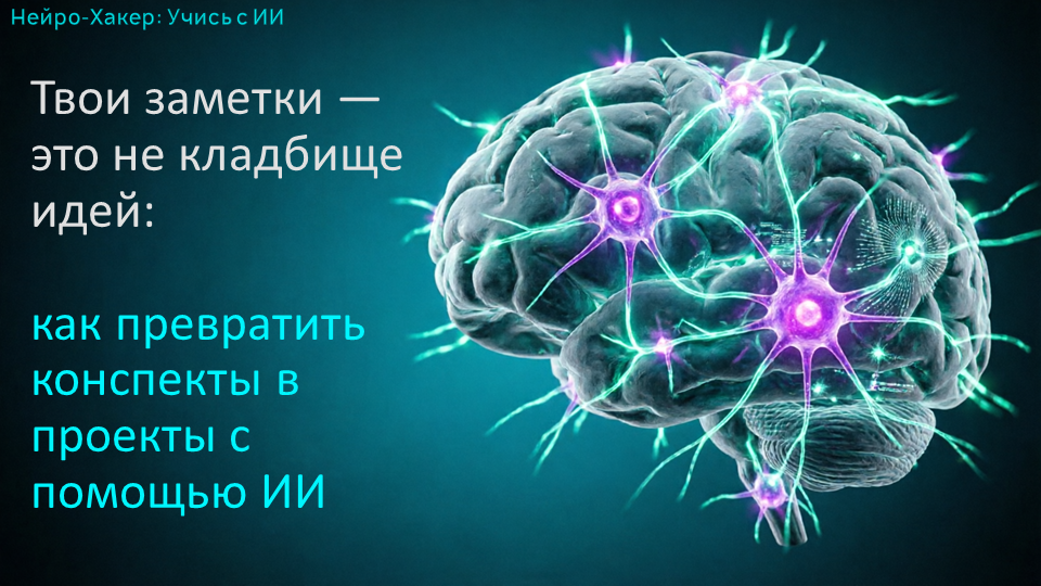 Твои заметки — это не кладбище идей: как превратить конспекты в проекты с помощью ИИ