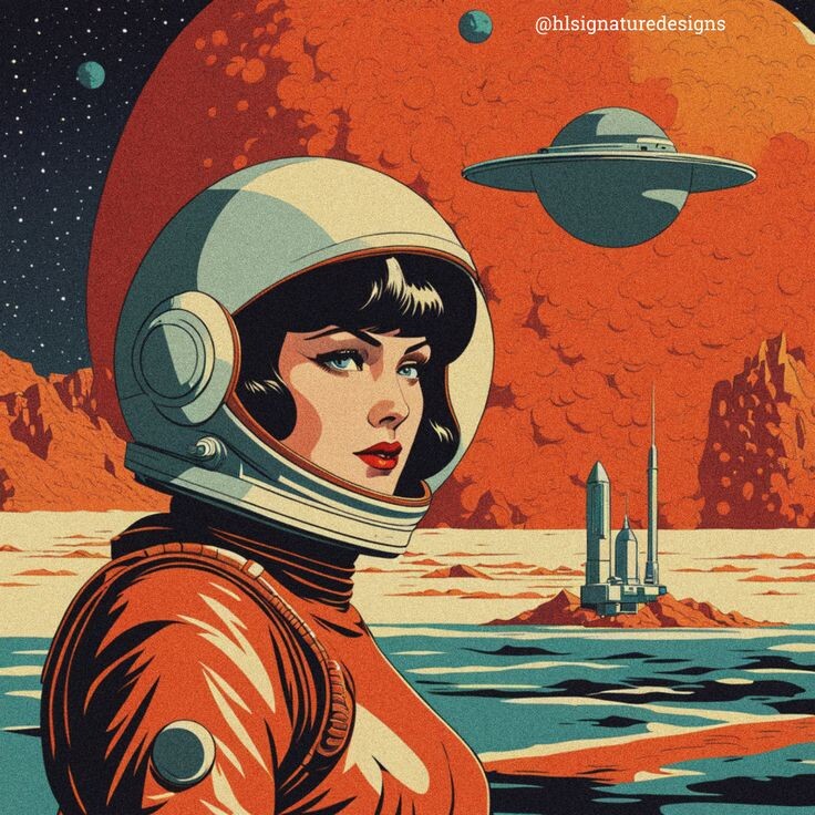 1. Ретро футуризм и все, все, все. Иллюстрации из открытых источников.