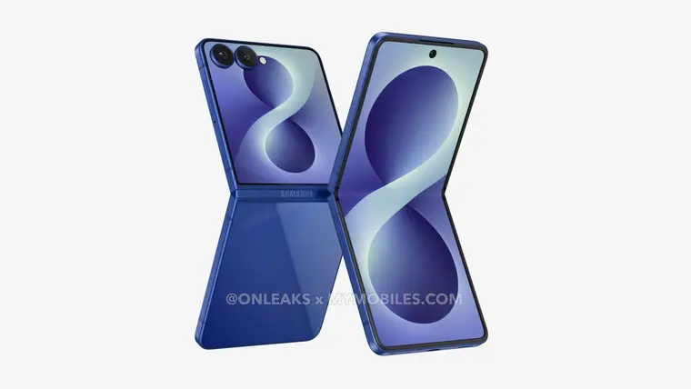 Рендер Galaxy Z Flip8. Источник: OnLeaks / MyMobiles