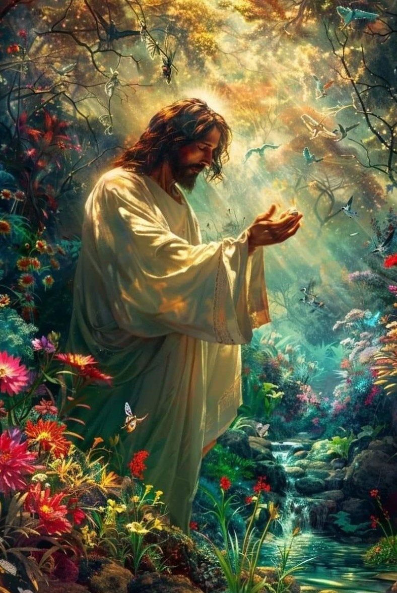 Иисус Христос и солнце. 