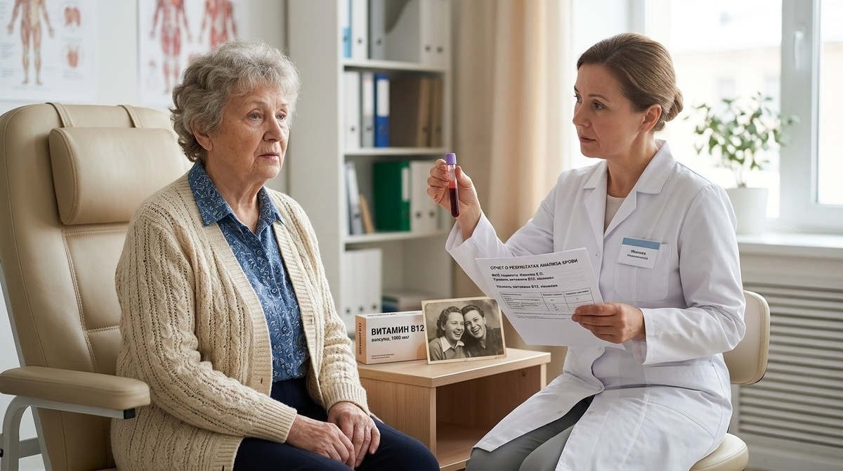 Женщина молчит. Смотрит в одну точку на стене. 