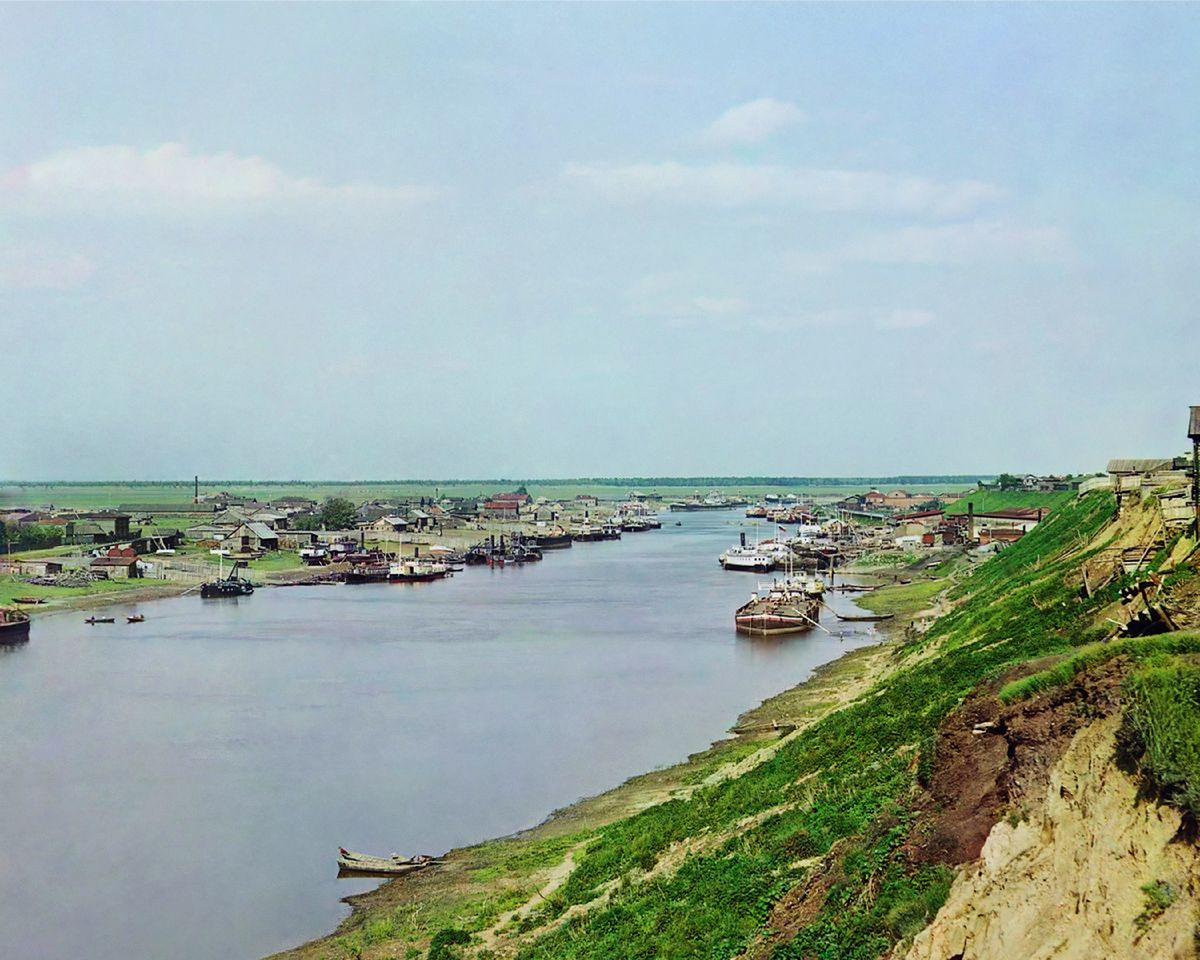 Река Тура в г. Тюмени, вид с юго-запада 1912 год