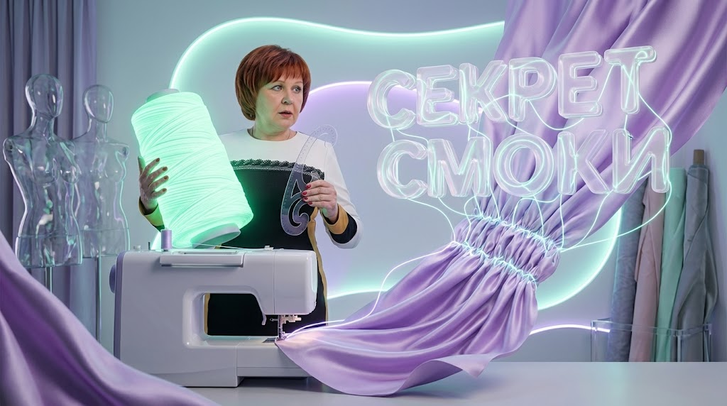    Создать красивую сборку смоки с помощью нитки-резинки на обычной швейной машинке совсем не сложно. LebedevAV