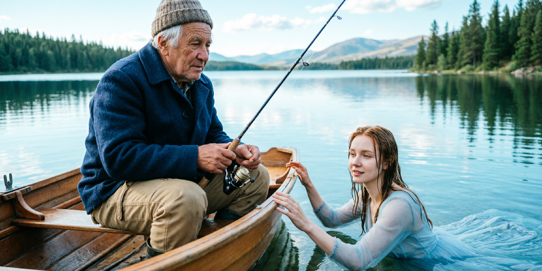 Дед рыбачил из лодки, как вдруг вынырнула девушка, прося о помощи. Спустя время она изменила жизнь Ивана до неузнаваемости