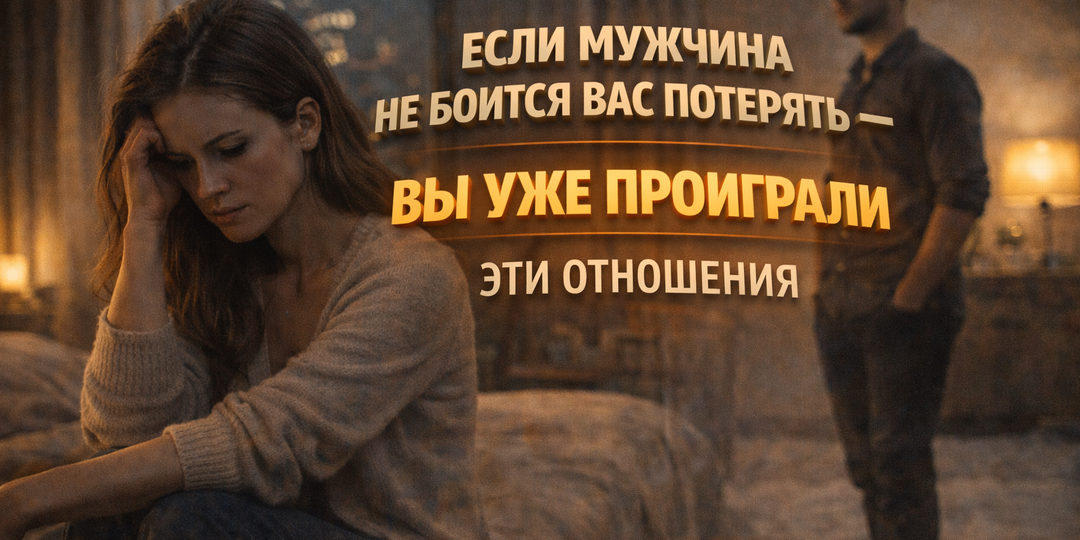 Если мужчина не боится вас потерять — вы уже проиграли эти отношения