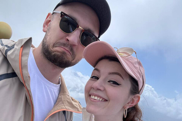 Оляша (Ольга Саксон) с мужем / Из личного архива   📷