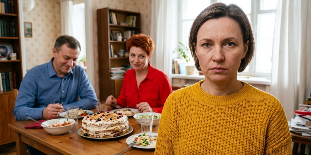 Муж хихикал в тарелку, пока жена его друга критиковала мой торт. Я просто встала...