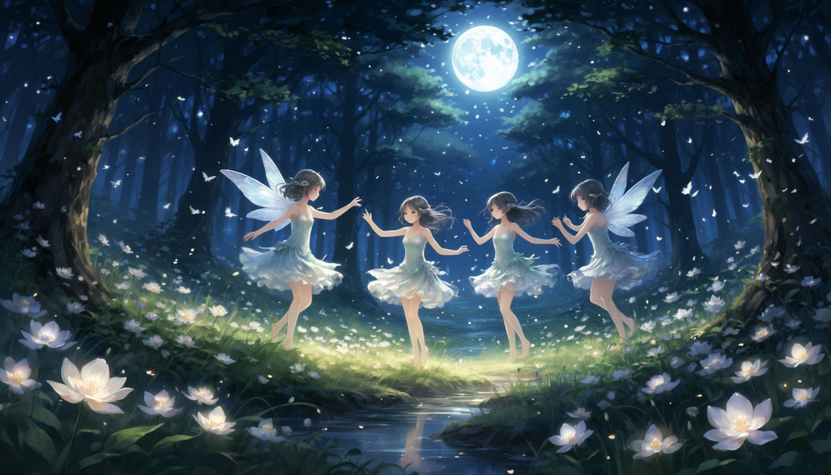 Танец фей. Изображение от ИИ Шедеврум