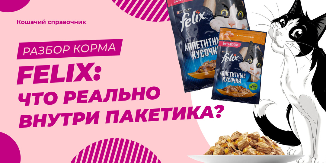 Felix: кормит миллионы кошек, но что реально внутри пакетика?