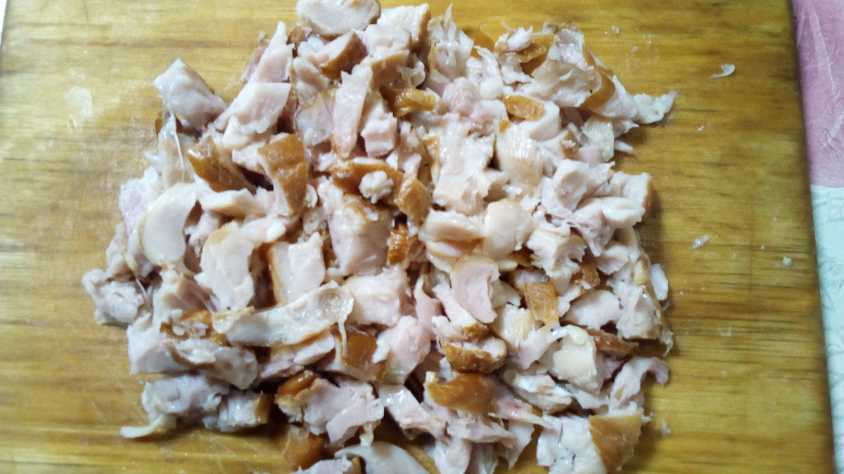    Нарезаем мясо