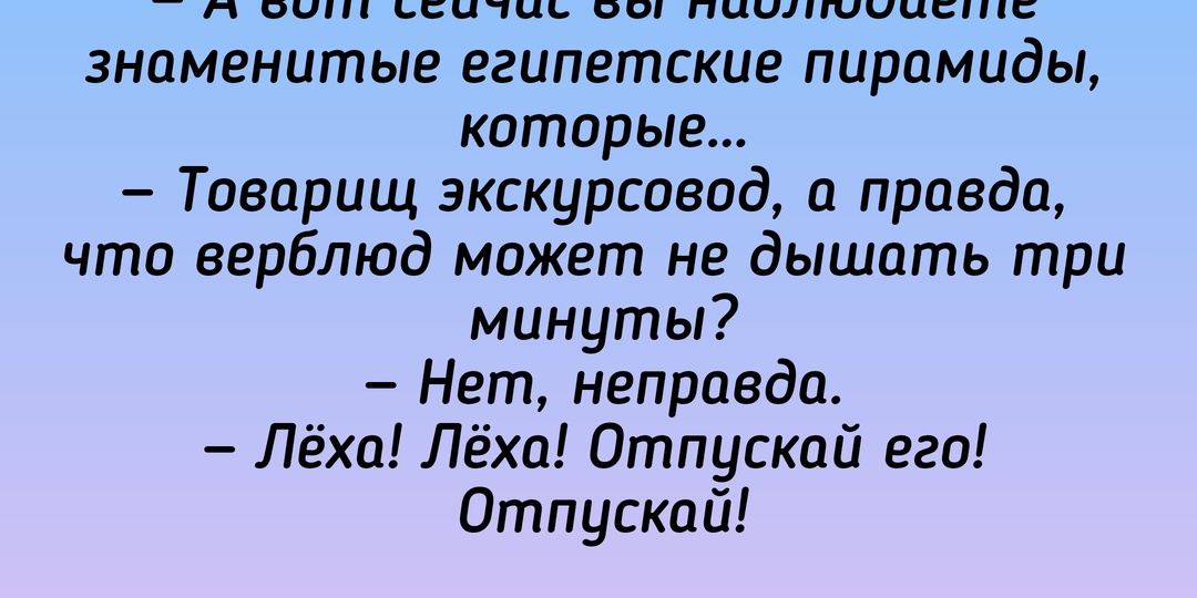 Юмор в путешествиях, от шоппинга до пирамид: анекдоты про туристов