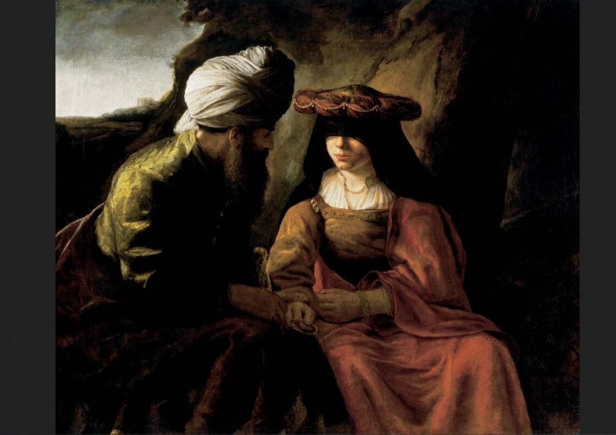 Школа Рембрандта. "Иуда и Фамарь"