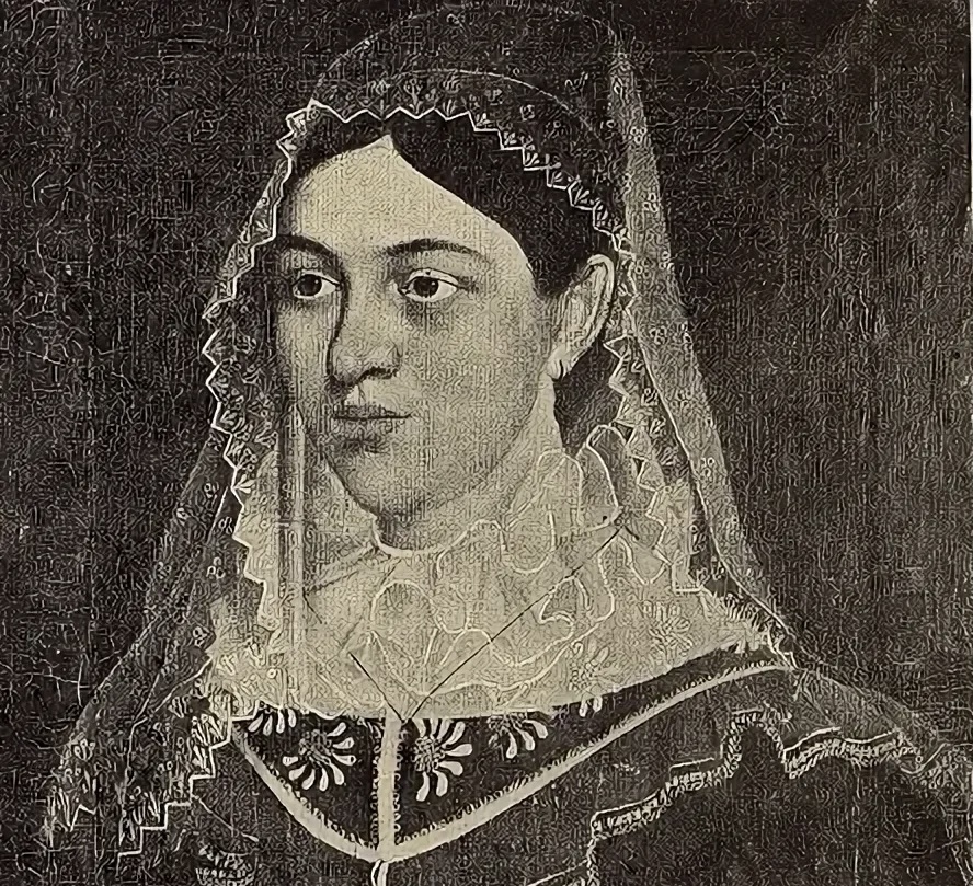 Евдокия Лопухина, парсуна. Художник неизвестен, первая половина XVIII века.