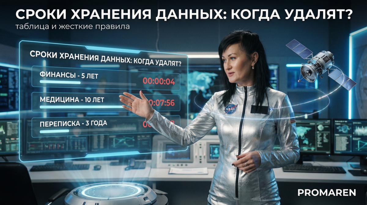    Таблица помогает быстро определить срок хранения персональных данных и момент их удаления по закону | Марина Погодина, PROMAREN Марина Погодина