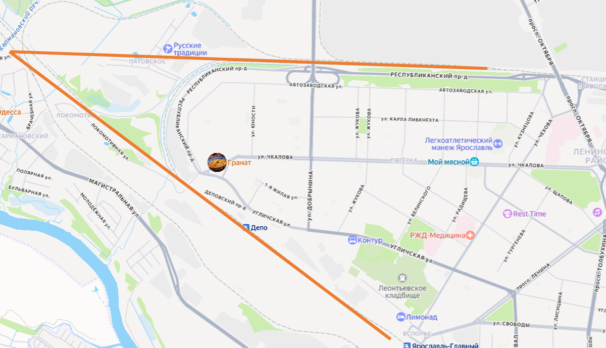 Здесь и далее - источник Яндекс.Карты