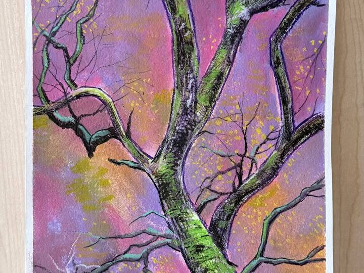 Этот цвет изменит всё! Рисую сюрреалистичное дерево