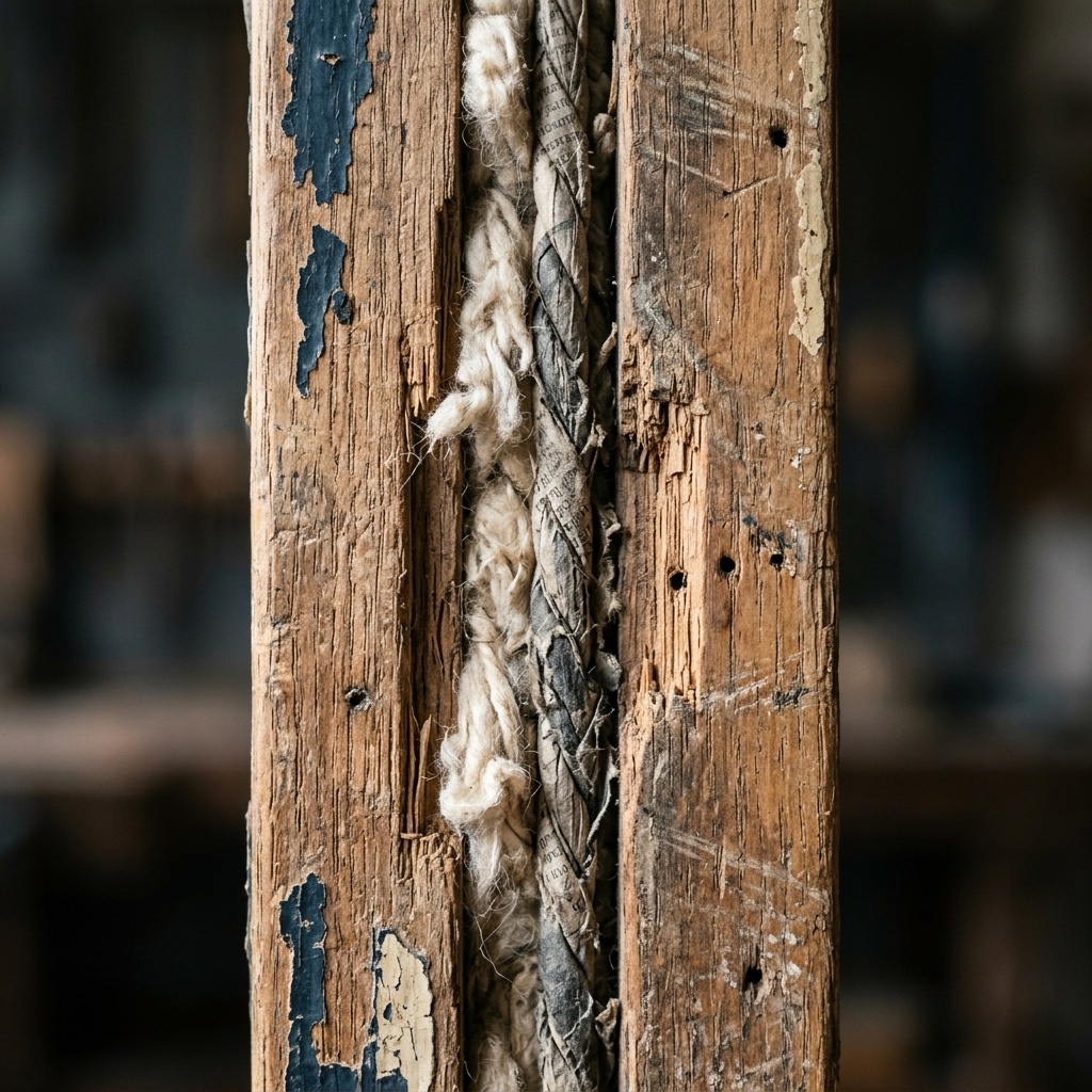 Вот они — те самые двойные рамы. Летом внутреннюю снимали, зимой вставляли обратно. А в щели, которые неизбежно появлялись из-за рассыхания дерева, задувал ветер. Через такие зазоры уходило до 40% тепла