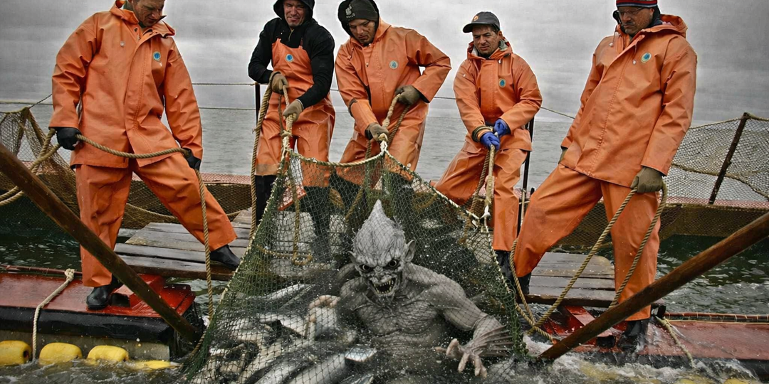 В 2017 году рыбаки поймали в сеть существо, которое еле шевелилось, но сходство с человеком оно имело.