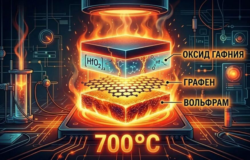    Графеновый «сэндвич» позволил создать память, которая работает при 700° C