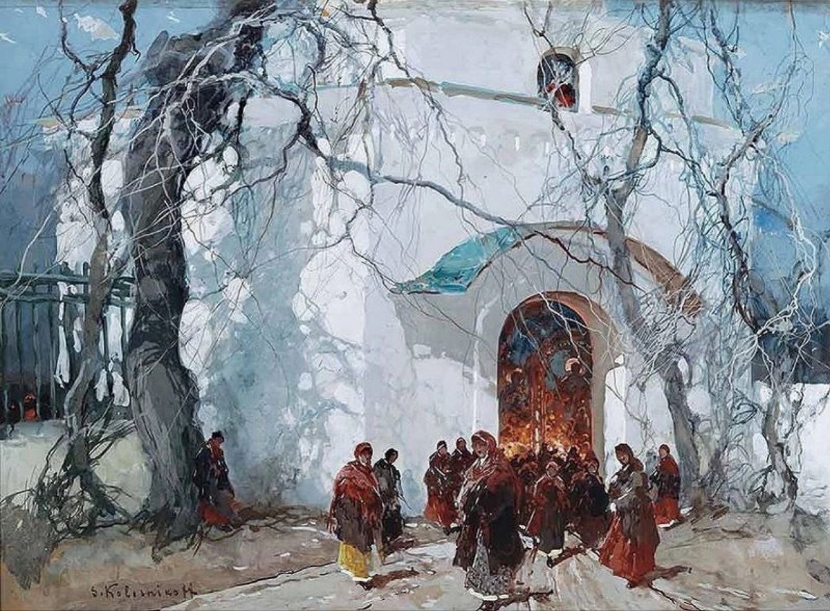 Работа Степана Федоровича Колесникова (1879-1955) «Русская Пасха»