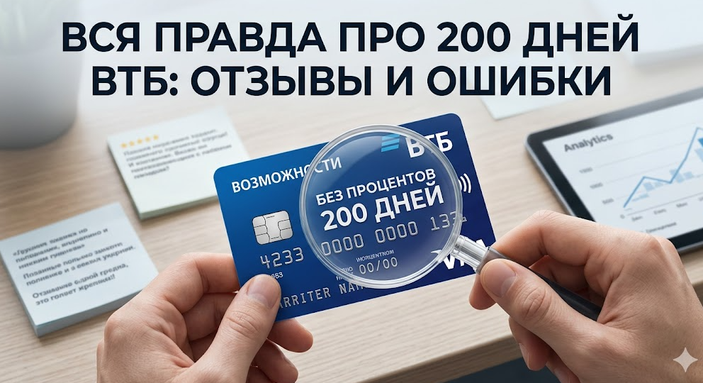 Вся правда про льготный период: отзывы (кредитная карта банка ВТБ 200 дней) и частые ошибки