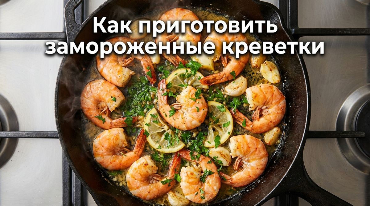 Как приготовить замороженные креветки