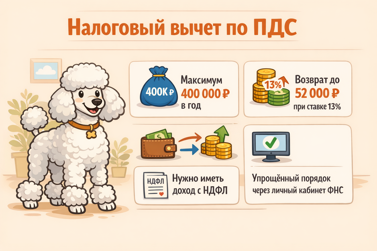 Нпалоговый вычет по ПДС