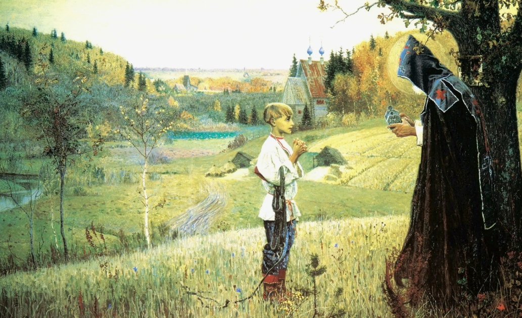 Картина Нестерова Михаила Видение отроку Варфаломею