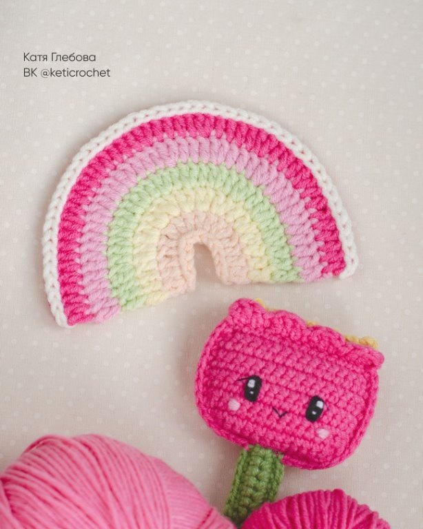 радуга крючком схема вязания