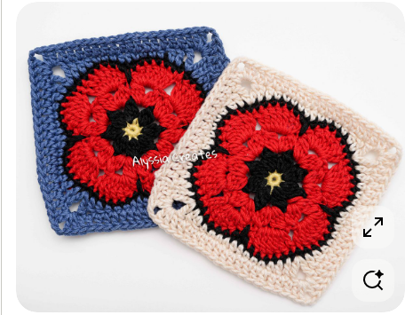 Вязание крючком. Маки. И просто интересные мотивы со схемами.