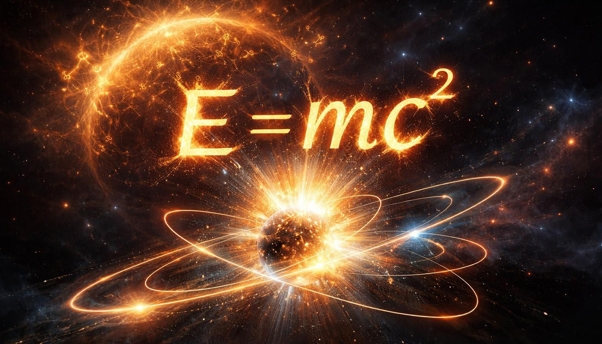 Масса – законсервированная энергия. В звёздах крошечная доля водорода превращается в свет, а в ускорителях чистое движение рождает частицы. E=mc? связывает две фазы одного инварианта.

